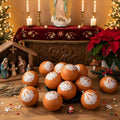 Jenaai Our Lady of Guadalupe Christmas Ornaments 3.15" 12 Pcs Brown White by Deal US
