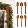Tilirex 6 Pack Long Velvet Christmas Bows 23.5x15.5in Light Brown by Deal US