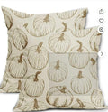 Yxuiyal Fall Pillow Covers Set of 2 18x18 Brown Pumpkin Linen by Deal US