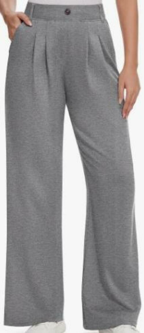 M MOTEEPI Business Casual Wide Leg Dress Pants Dark Grey Size M by Deal US