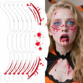 Halloween Scary Glitter Freckles 6 Pcs Scars Stitches Face Tattoo Sparkle by Deal US