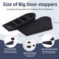 ELYXKY Rubber Door Stopper King-Size 2PCS Heavy-Duty Non-Slip Black by Deal US