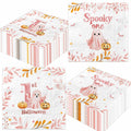GREHUMOR Spooky One Birthday Napkin Pink Halloween Girl 1st Birthday by Deal US