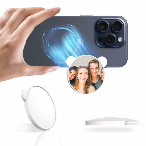 QxbBox Magnetic Selfie Mirror for Back Camera Compatible with Magsafe Case White by Deal US