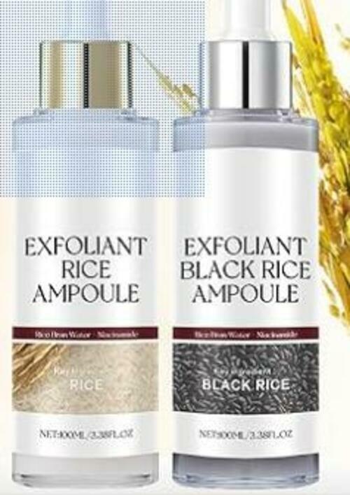 OVQ Gentle Rice Exfoliating Ampoule Hydrating & Brightening Facial Serum. 3.38 by Deal US