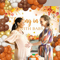 AIBIIN Baby Shower Pumpkin Backdrop Yellow 70.8x43.3 inch Fall Decor by Deal US