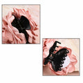 Pink Floral Hair Claw Rose Shark Clip Satin Hair Accessory for Women Girls by Deal US