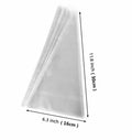 Muyindo Clear Cello Triangle Bags 6x12 Inch 100 Pieces with Color Twist Ties by Deal US
