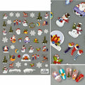 Namrec Christmas Nail Decals 5D Embossed Tree Santa Snowflake 2 Sheets by Deal US