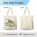 Dlzdn Fall Pumpkin Canvas Tote Bag Reusable Grocery Beach Bag Off-white One Size by Deal US