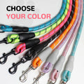 YALAVA Dog Leash 5FT Heavy Duty Reflective Nylon Rope Pink Padded Handle