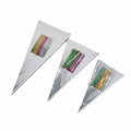 Muyindo Clear Cello Triangle Bags 6x12 Inch 100 Pieces with Color Twist Ties by Deal US