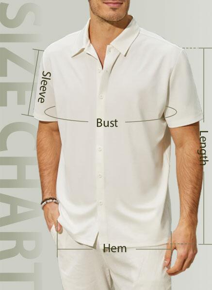 JEKAOYI Men's Stretch Wrinkle-Free Dress Shirt Button Down Beige Size L by Deal US