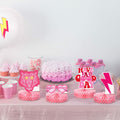 Sinmoe 9pcs Hot Pink Preppy Honeycomb Table Centerpiece Party Decor by Deal US