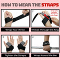 Teun Teun Weight Lifting Wrist Straps 24-Inch Cotton Neoprene Grey One Size by Deal US