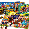 QUOKKA 100 Pc Kids Puzzles Ages 4-8 Pirates Constructions Animals Cardboard by Deal US