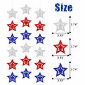 hhdatc 4th of July Hollow Out Star Banner Red Silver Blue Paper Decor by Deal US