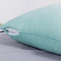 Jepeak Linen Throw Pillow Covers 16x24 Inch Pack of 2 Light Teal