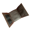 Full-grain Trifold Leather Wallet With RFID by MiamiLeathers.com