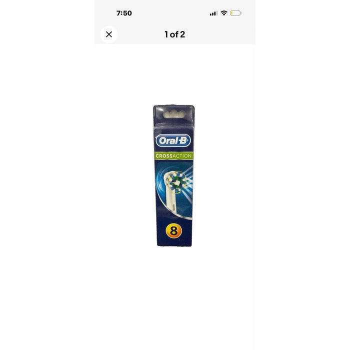 Oral-B Cross Action Electric Toothbrush Replacement Brush Heads - Pack of 8 by Price Is Right Miami