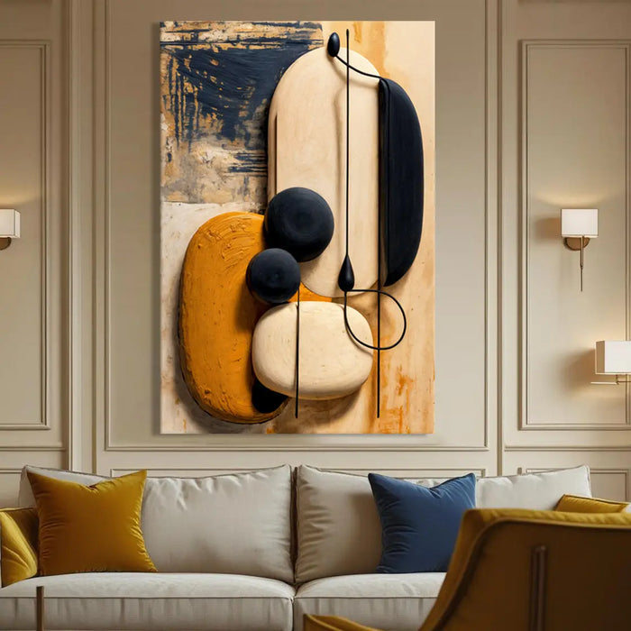 Orange Abstract Harmony Wall Art by Tailored Canvases