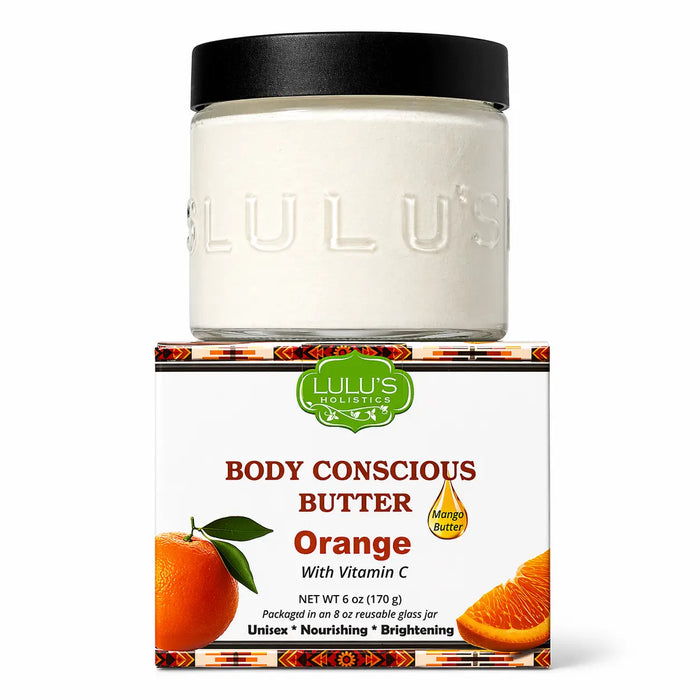 Orange Vitamin C Whipped Mango Body Butter – Non-Greasy, Radiant Skin by Lulu’s Holistics