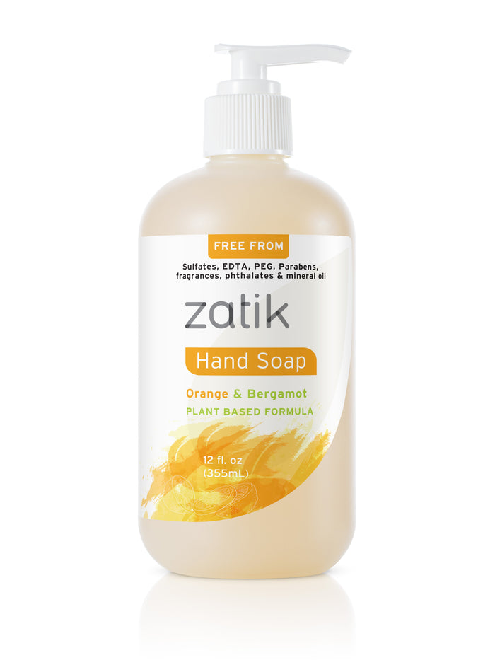 Liquid Hand Soap - Orange & Bergamot by Zatik Naturals