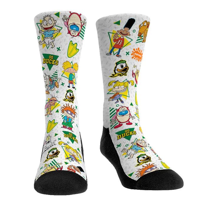 Oregon Ducks - 90's Nickelodeon Characters All-Over by Rock 'Em Socks