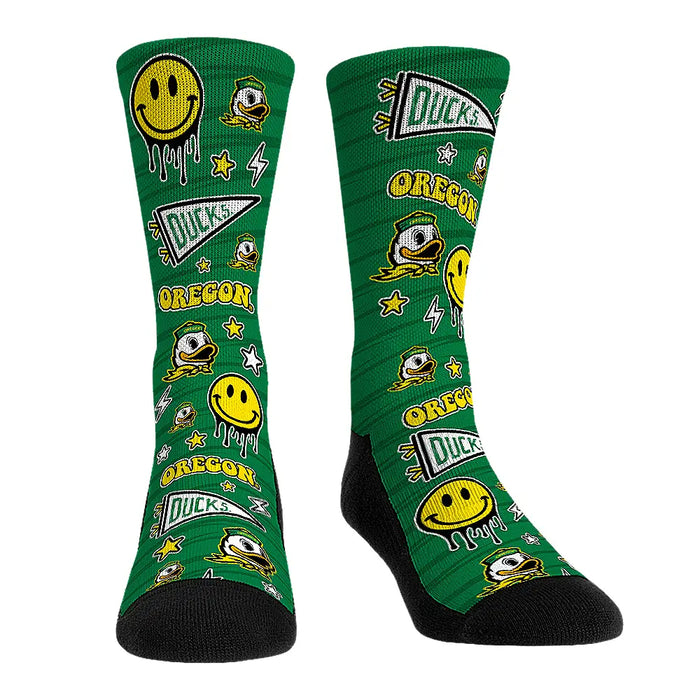 Oregon Ducks - Smiley Stickers by Rock 'Em Socks
