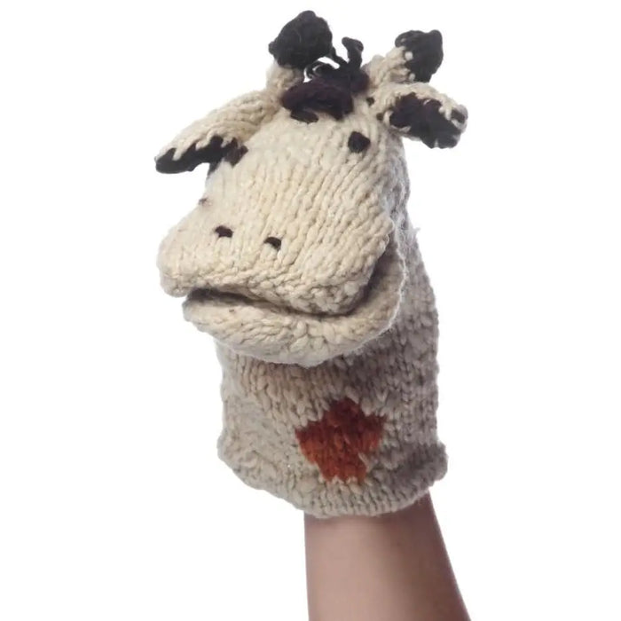 Organic Wool Knit Hand Puppet | Gerald the Giraffe by Finn + Emma