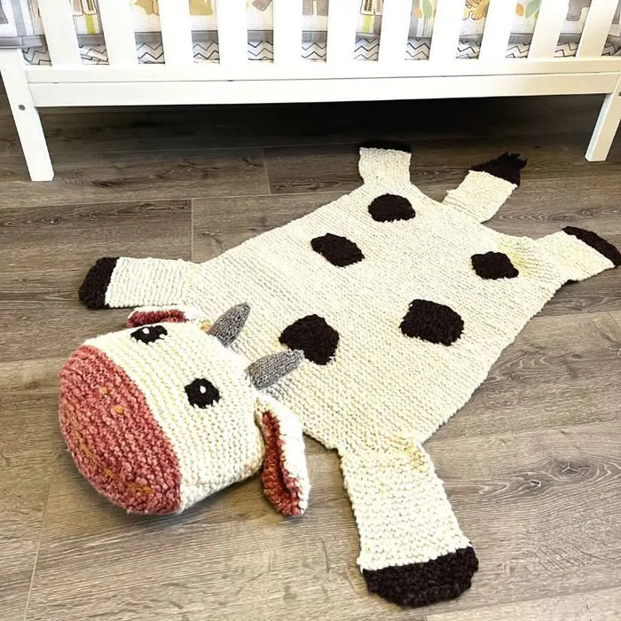Organic Wool Play Mat + Nursery Rug | Cow by Finn + Emma