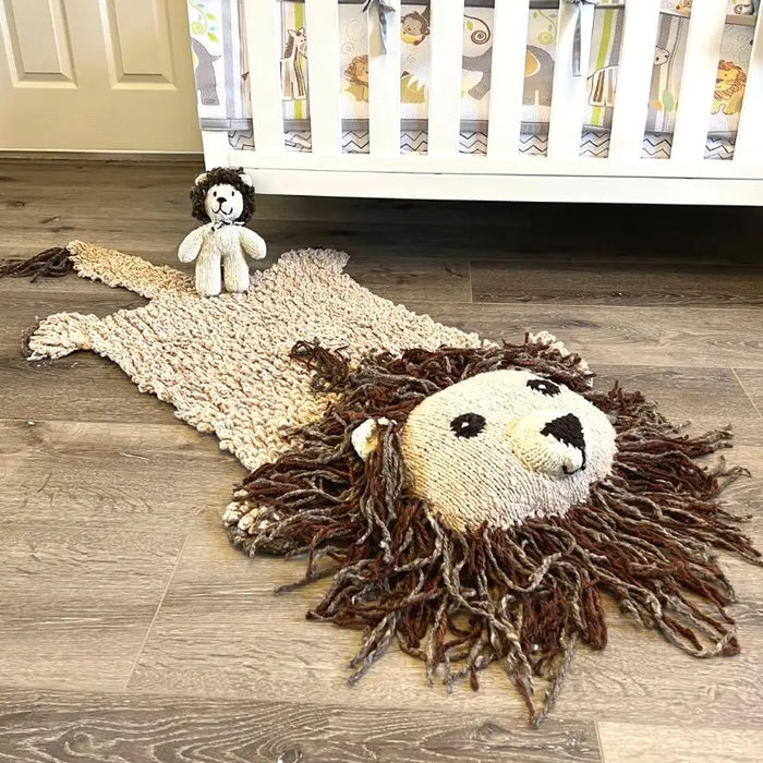 Organic Wool Play Mat + Nursery Rug | Lion by Finn + Emma