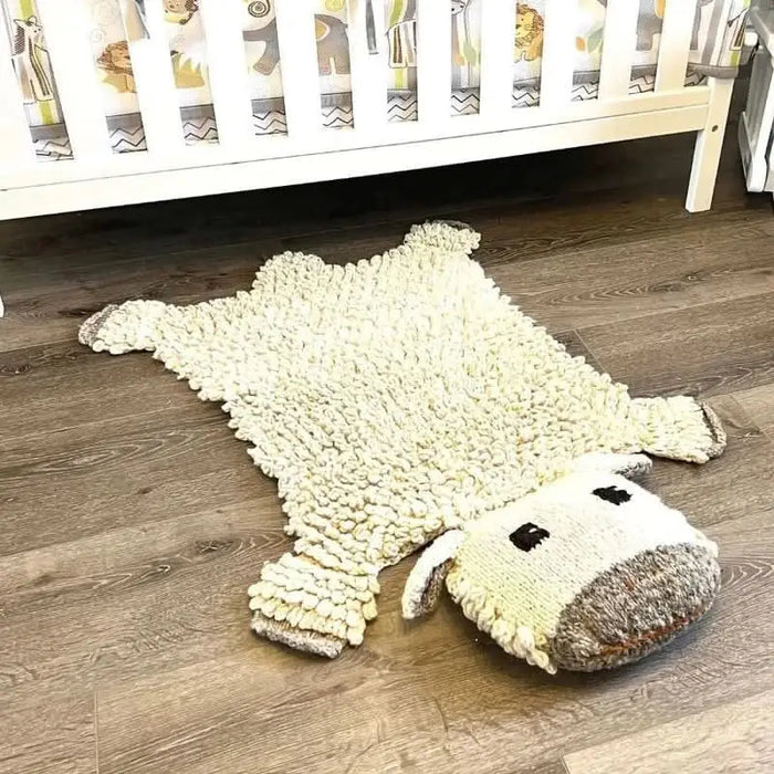 Organic Wool Play Mat + Nursery Rug | Sheep by Finn + Emma