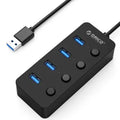 ORICO Splitter 4-Port USB 3.0 Faceup Design Hub by DailySale