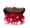 Rio Body Wave Human Hair Frontal Ear to Ear 13x4 Wine, 12 in