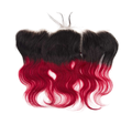 Rio Body Wave Human Hair Frontal Ear to Ear 13x4 Wine, 12 in