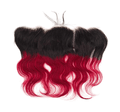 Rio Body Wave Human Hair Frontal Ear to Ear 13x4 Wine, 12 in