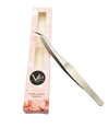 VIP Extensions Eyelash Tweezers FLE020, Matte Gold Pearl