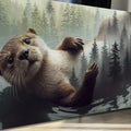Otter Double Exposure Wall Art by Tailored Canvases