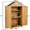 Outdoor Wood Tilt Storage Shed Tool Organizer with Waterproof Asphalt Roof by DailySale