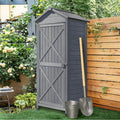 Outdoor Wooden Storage Sheds Fir Wood Lockers with Workstation by DailySale