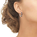 Oval Ruby And CZ Hoop Earrings by DailySale