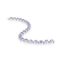 Oval Tanzanite Tennis Bracelet by Fine Color Jewels
