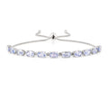 Oval Tanzanite Tennis Bracelet by Fine Color Jewels