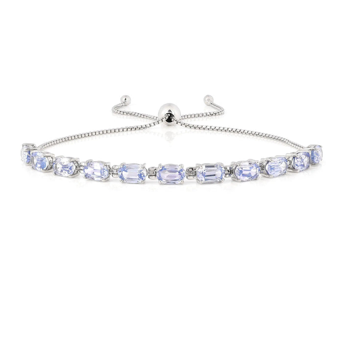 Oval Tanzanite Tennis Bracelet by Fine Color Jewels