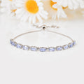 Oval Tanzanite Tennis Bracelet by Fine Color Jewels