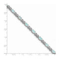 Oval White Genuine Opal & Diamond Prong Sterling Silver Infinity Link Bracelet by Fine Color Jewels