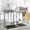 Over Sink Dish Drying Rack with Cutlery Holder by DailySale