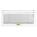 Over the Toilet Storage Cabinet with Dust-Proof Transparent Magnetic Door Side Opening by DailySale