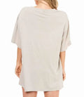 Oversized Nashville Music City Graphic Tee - Khaki by Boutique 23